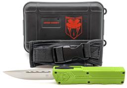 NIB CobraTec Lightweight Zombie Green OTF Knife