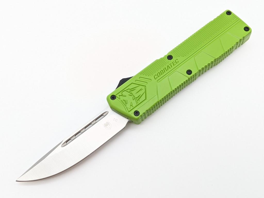 NIB CobraTec Lightweight Zombie Green OTF Knife