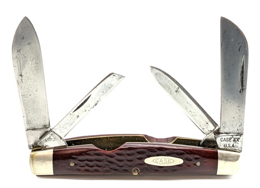 1975 Case XX Red Jigged Bone Large Congress 6488
