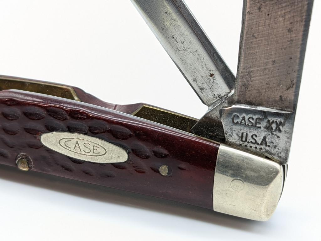 1975 Case XX Red Jigged Bone Large Congress 6488