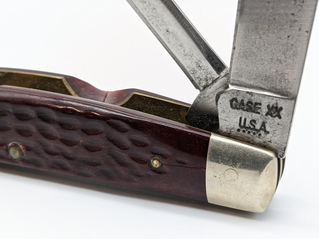 1975 Case XX Red Jigged Bone Large Congress 6488