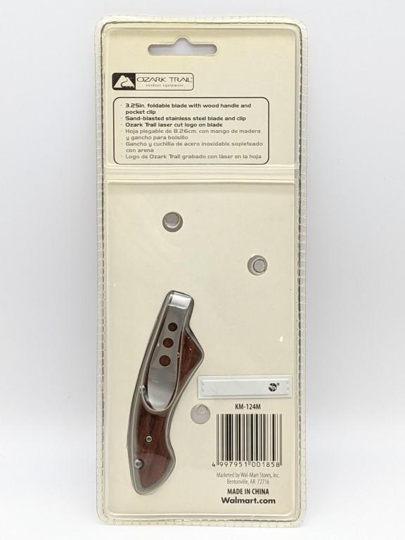 NIB Ozark Trail Stainless Steel Folding Knife