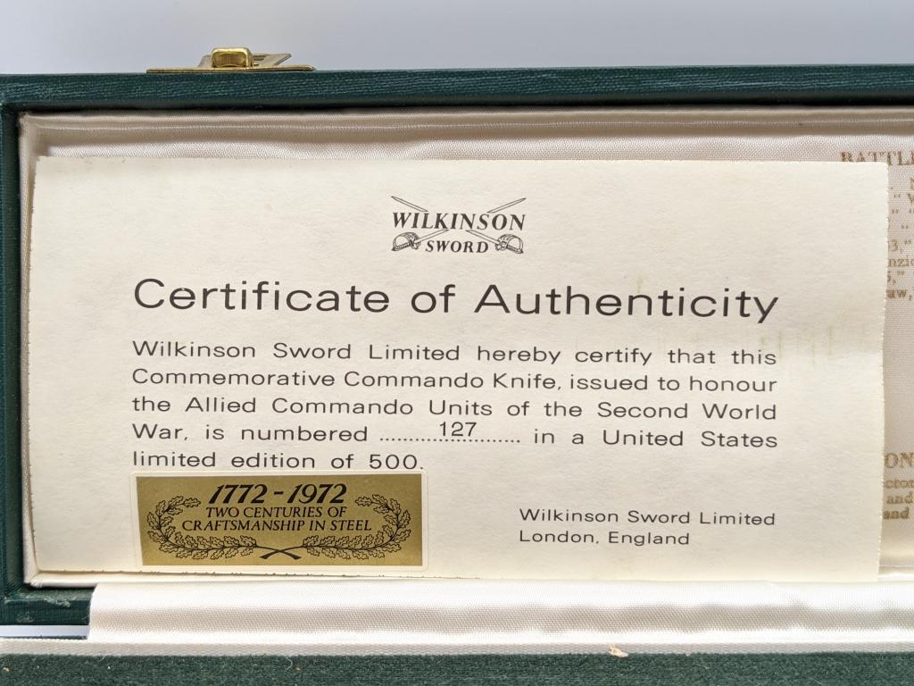 1972 Wilkinson Sword Comm. Commandos Knife w/ Case