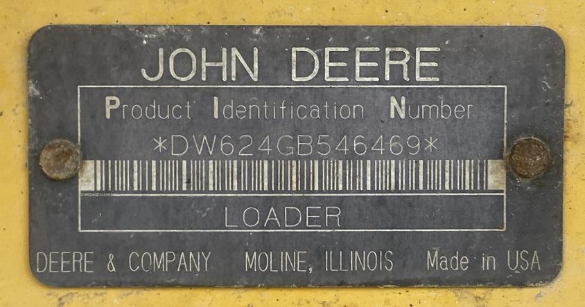 1995 John Deere 624G Loader