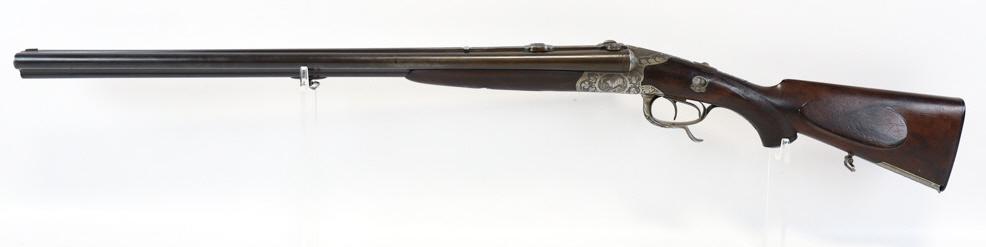 Antique Fine Engraved German Drilling Combo Rifle