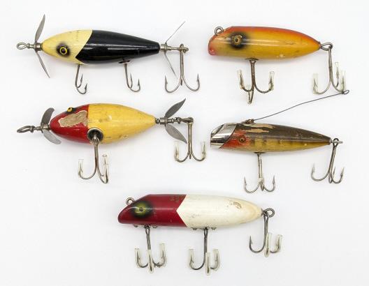 (5) Various Style Antique Southbend Fishing Lures