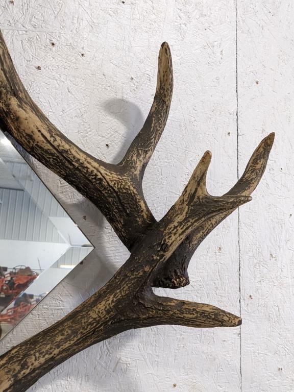 Faux Antler Square Wall Mirror