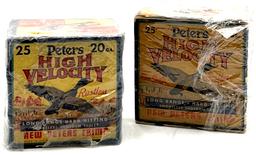 (2) Peters High Velocity 20 & 16 ga Shotgun Ammo