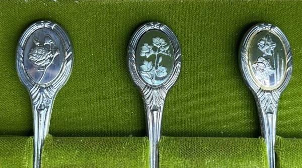 Sterling Silver English Flower Spoon Collection
