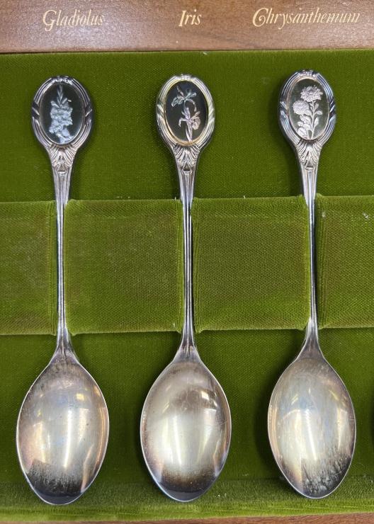 Sterling Silver English Flower Spoon Collection