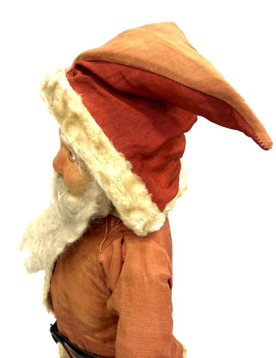 Antique Haft Cloth Straw Stuffed Santa Clause Doll