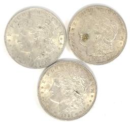 (3) 1921 U.S. Morgan Silver Dollars