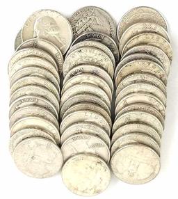 $10 Face Value 90% Silver Washington Quarters