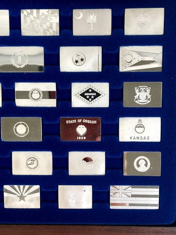 FM Flags Of The States Sterling Silver Ingot Set