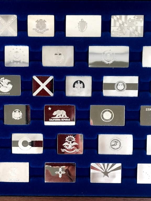 FM Flags Of The States Sterling Silver Ingot Set