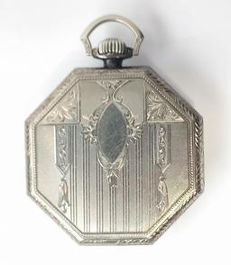 14K Gold Elgin Grade 345 Open Face Pocket Watch