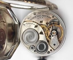 14K Gold Elgin Grade 345 Open Face Pocket Watch
