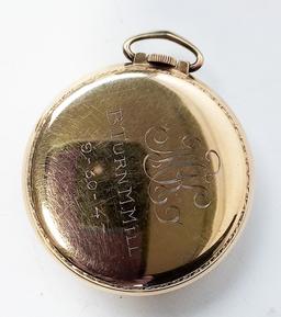 1940's Bulova 17AH Movement Open Face Pocket Watch