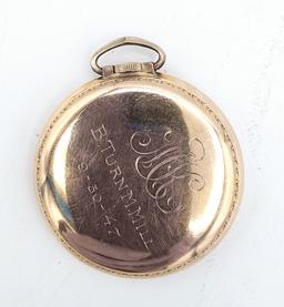 1940's Bulova 17AH Movement Open Face Pocket Watch