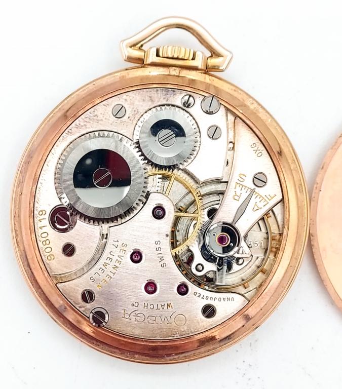 Vintage Swiss Omega Open Face Pocket Watch