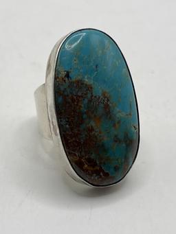 Sterling Silver and Turquoise Native American Ring