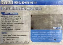 HYGE 40"x79" Galvanized Fence Mesh Sheets