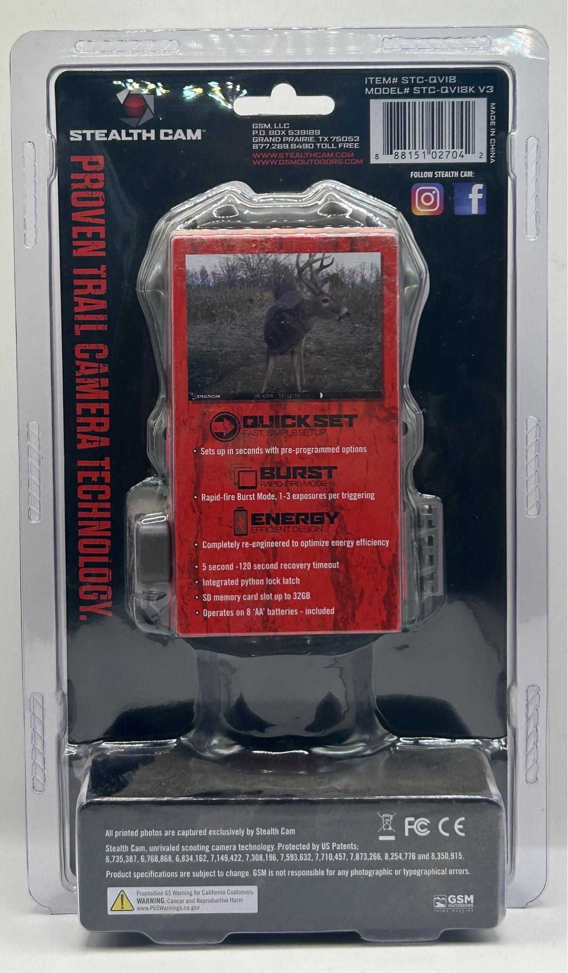 StealthCam QV18K Infrared Trail Camera Kit