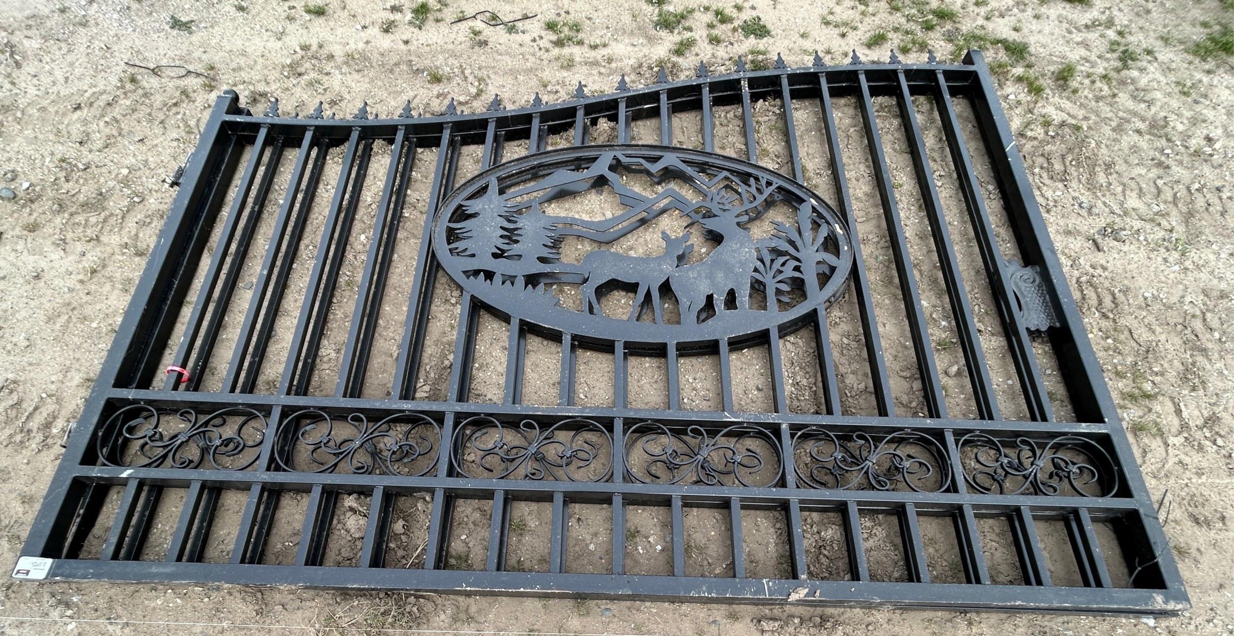 20' Bi-Parting Wrought Iron Gate, 91"H