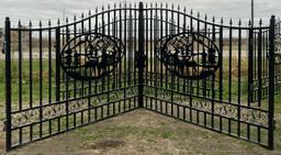20' Bi-Parting Wrought Iron Gate, 89"H
