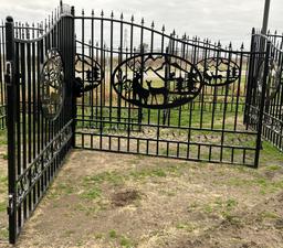 20' Bi-Parting Wrought Iron Gate, 89"H