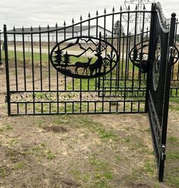 20' Bi-Parting Wrought Iron Gate, 89"H