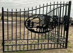 20' Bi-Parting Wrought Iron Gate, 89"H