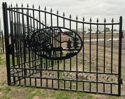 20' Bi-Parting Wrought Iron Gate, 89"H