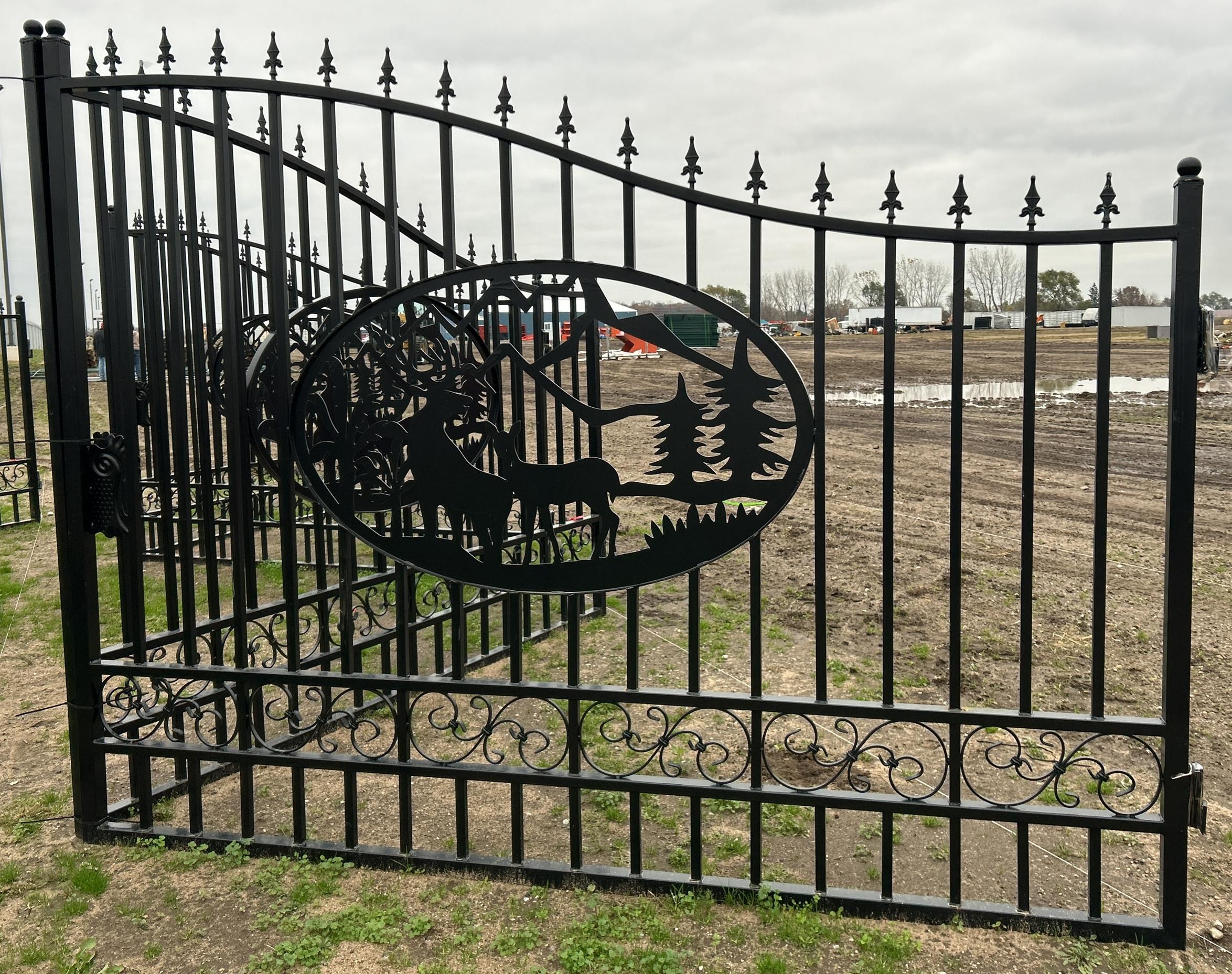 20' Bi-Parting Wrought Iron Gate, 89"H