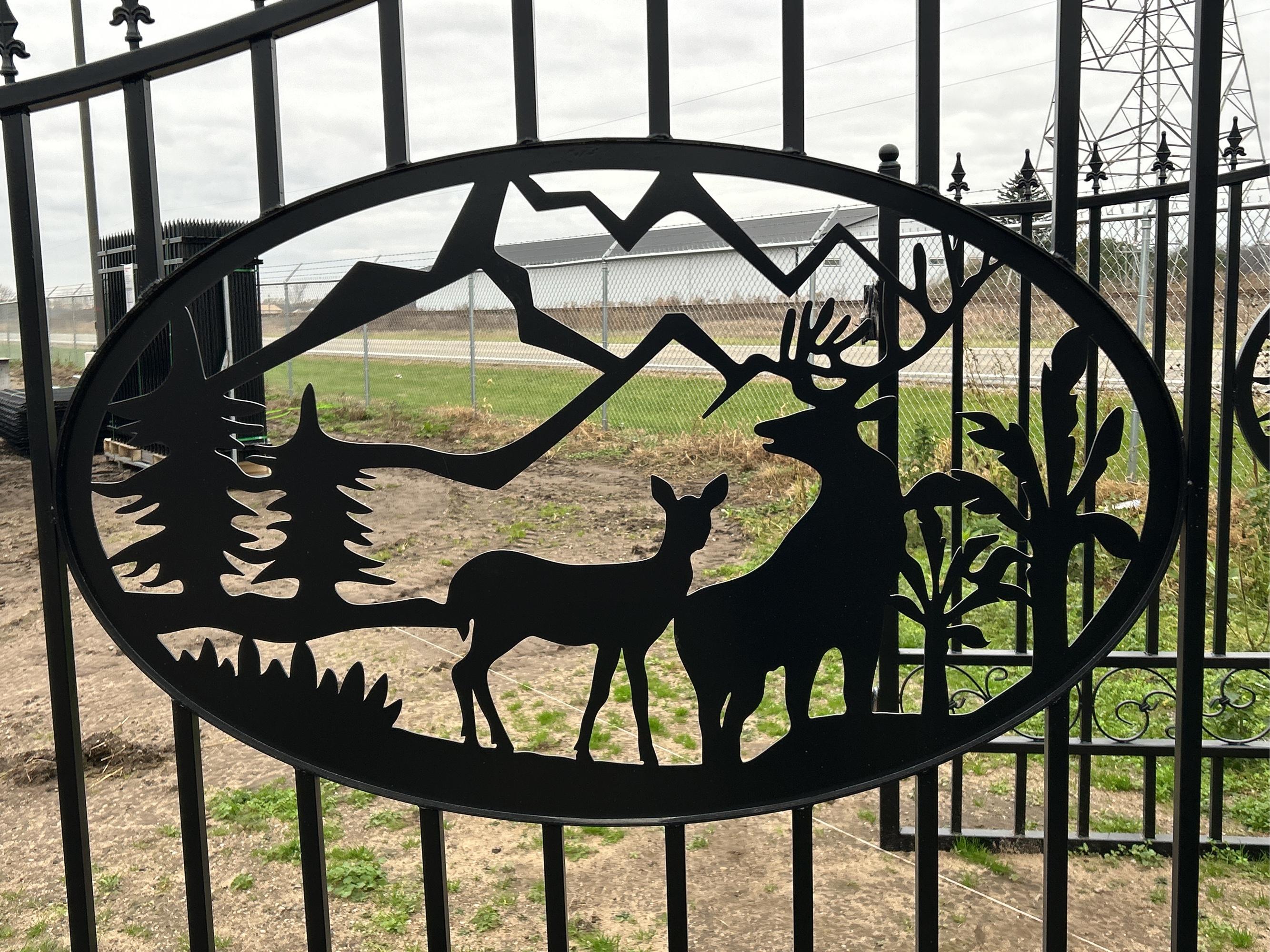 20' Bi-Parting Wrought Iron Gate, 89"H