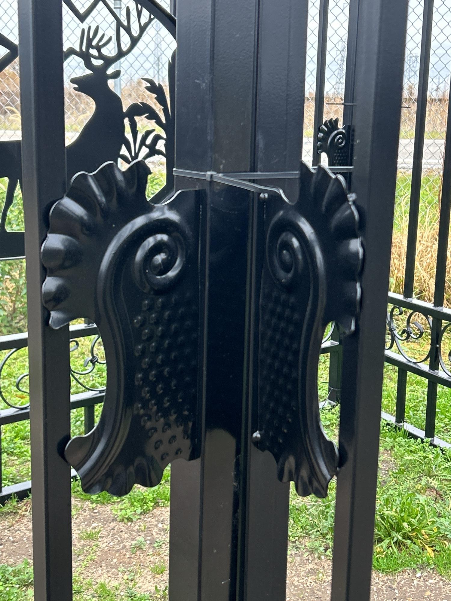 20' Bi-Parting Wrought Iron Gate, 89"H