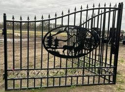 20' Bi-Parting Wrought Iron Gate, 89"H