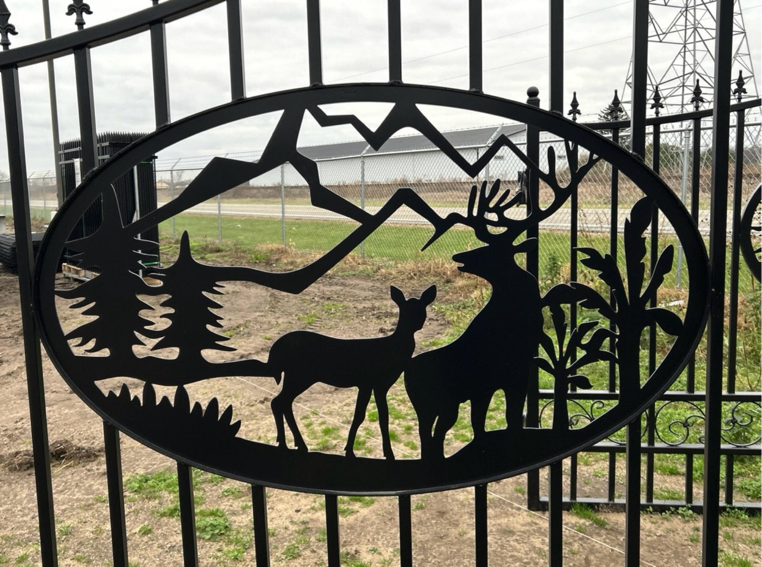 20' Bi-Parting Wrought Iron Gate, 89"H