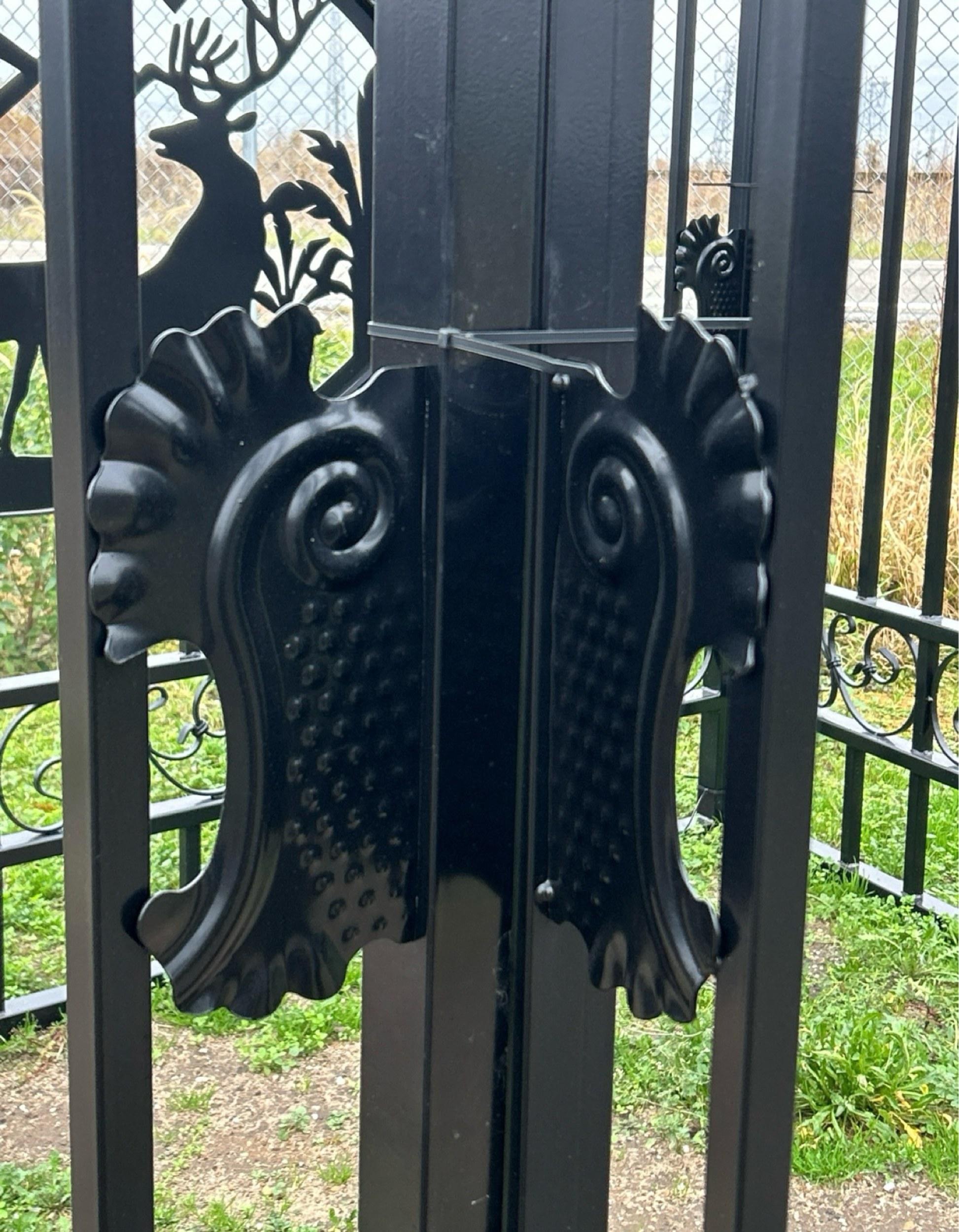 20' Bi-Parting Wrought Iron Gate, 89"H