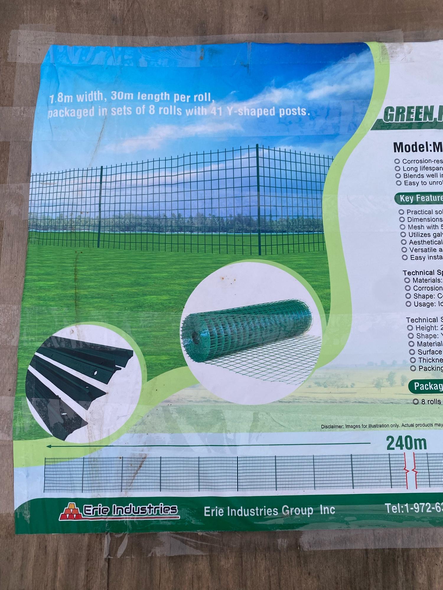 EINGP Green PVC-Coated Euro Mesh Fencing