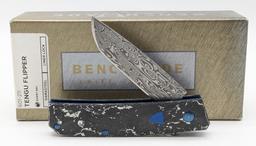 NIB Benchmade Gold Class Damasteel Tengu Flipper w/ Box