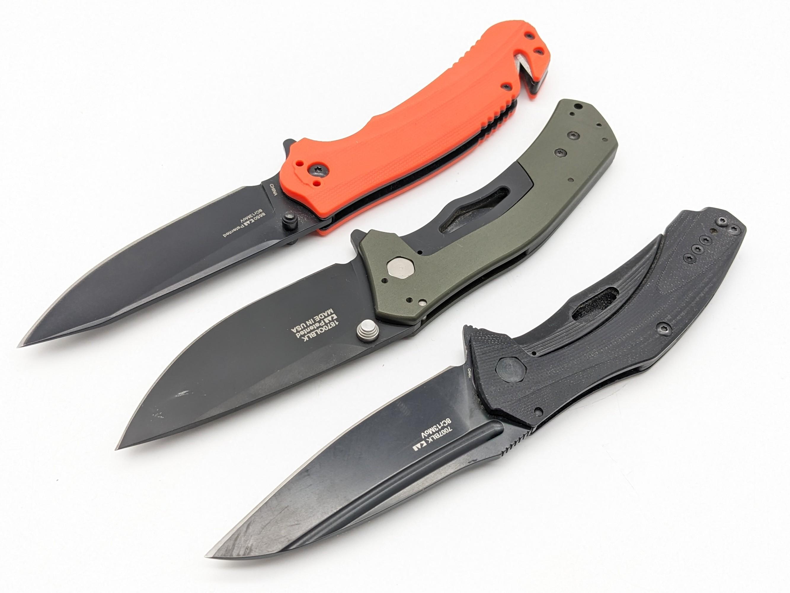 (3) Kershaw Flipper Folder Knives