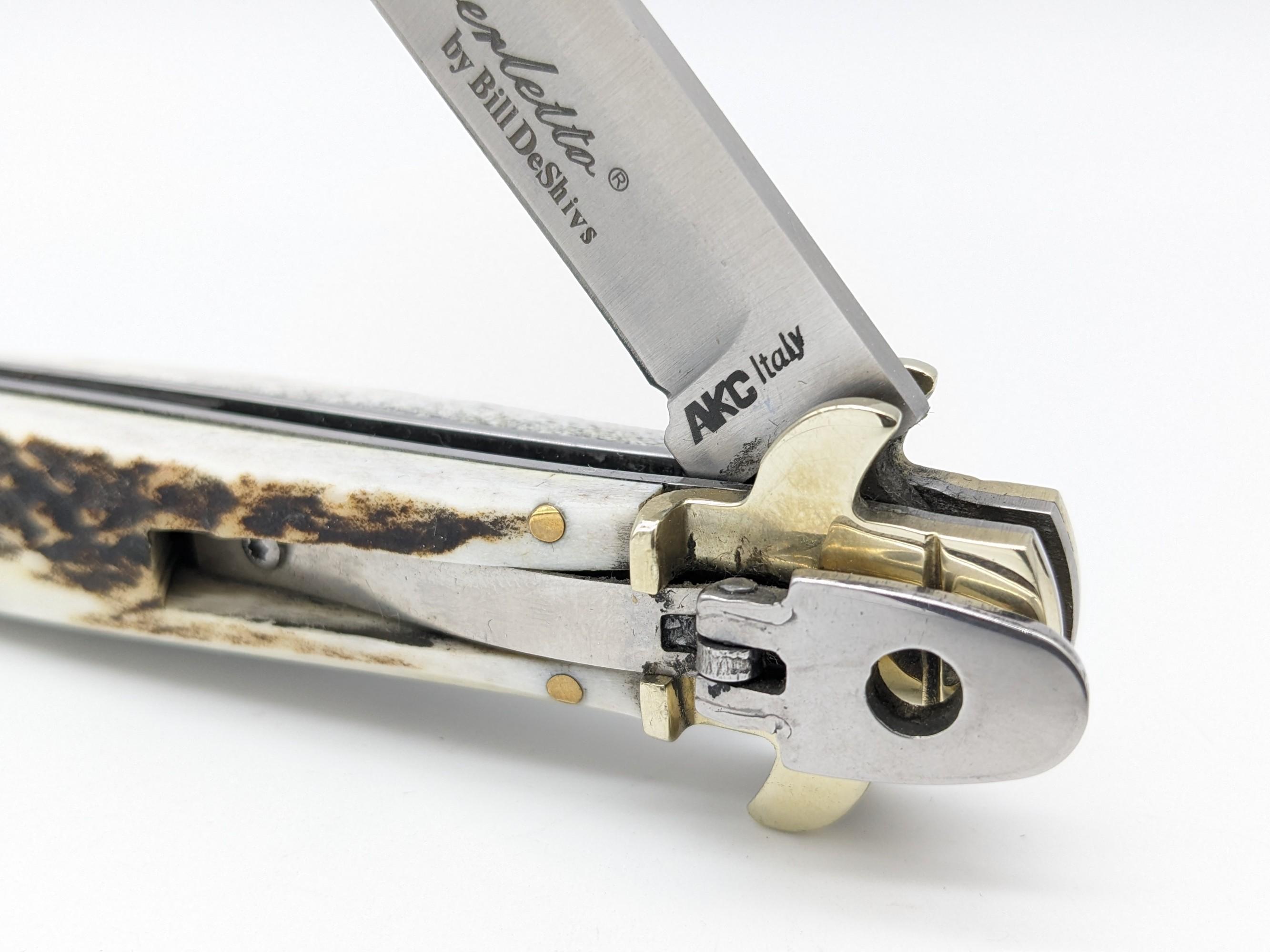 AKC Bill DeShivs Leverletto Stiletto Style Lever Lock Switchblade Knife