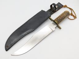 1986 Parker-Edwards Bench Made Randall Gilbreath Bowie Knife w/ Sheath