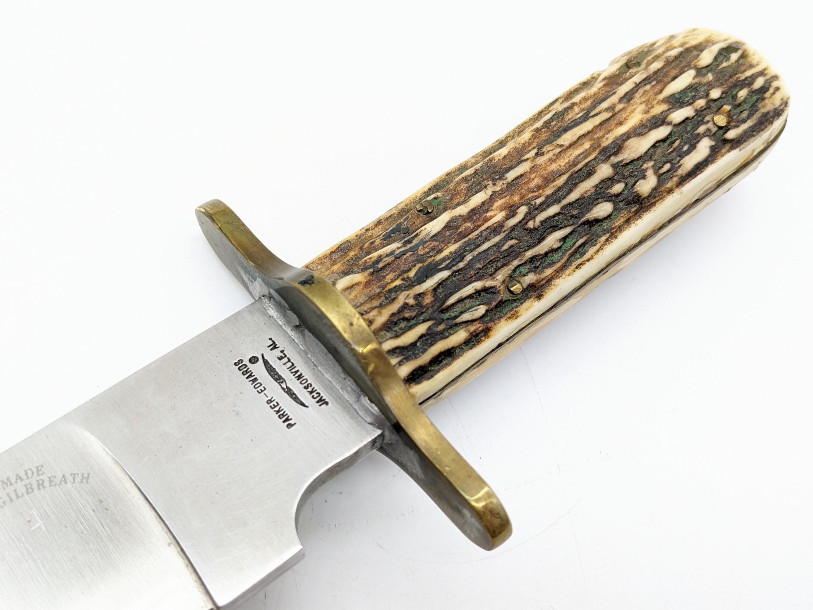 1986 Parker-Edwards Bench Made Randall Gilbreath Bowie Knife w/ Sheath