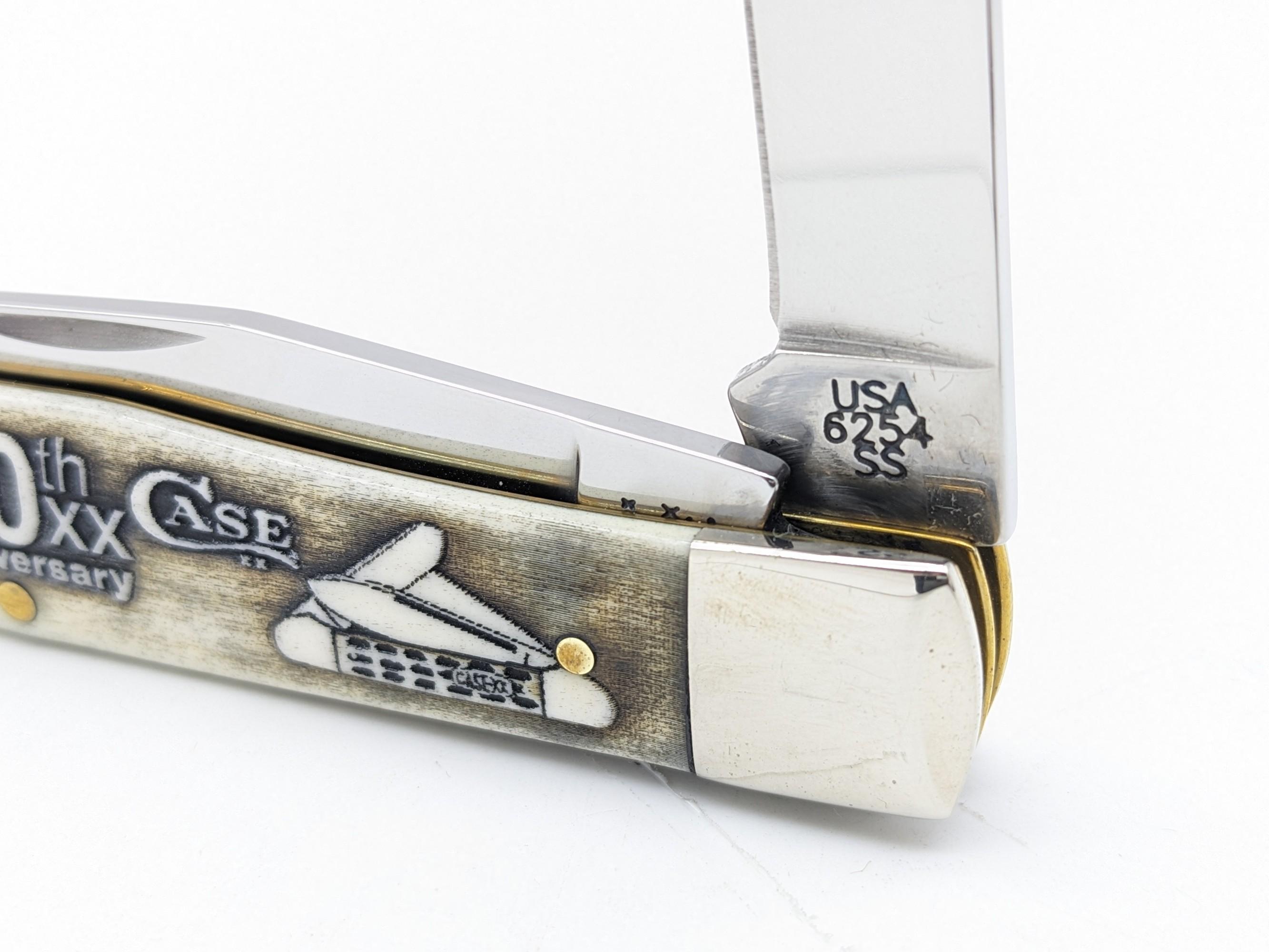 2013 Case XX Zippo 20th Anniversary Natural Bone Trapper 6254