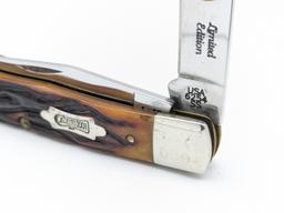 Ltd 2001 Case XX Sacagawea Golden Dollar Worm Groove Jig Bone Trapper 6254