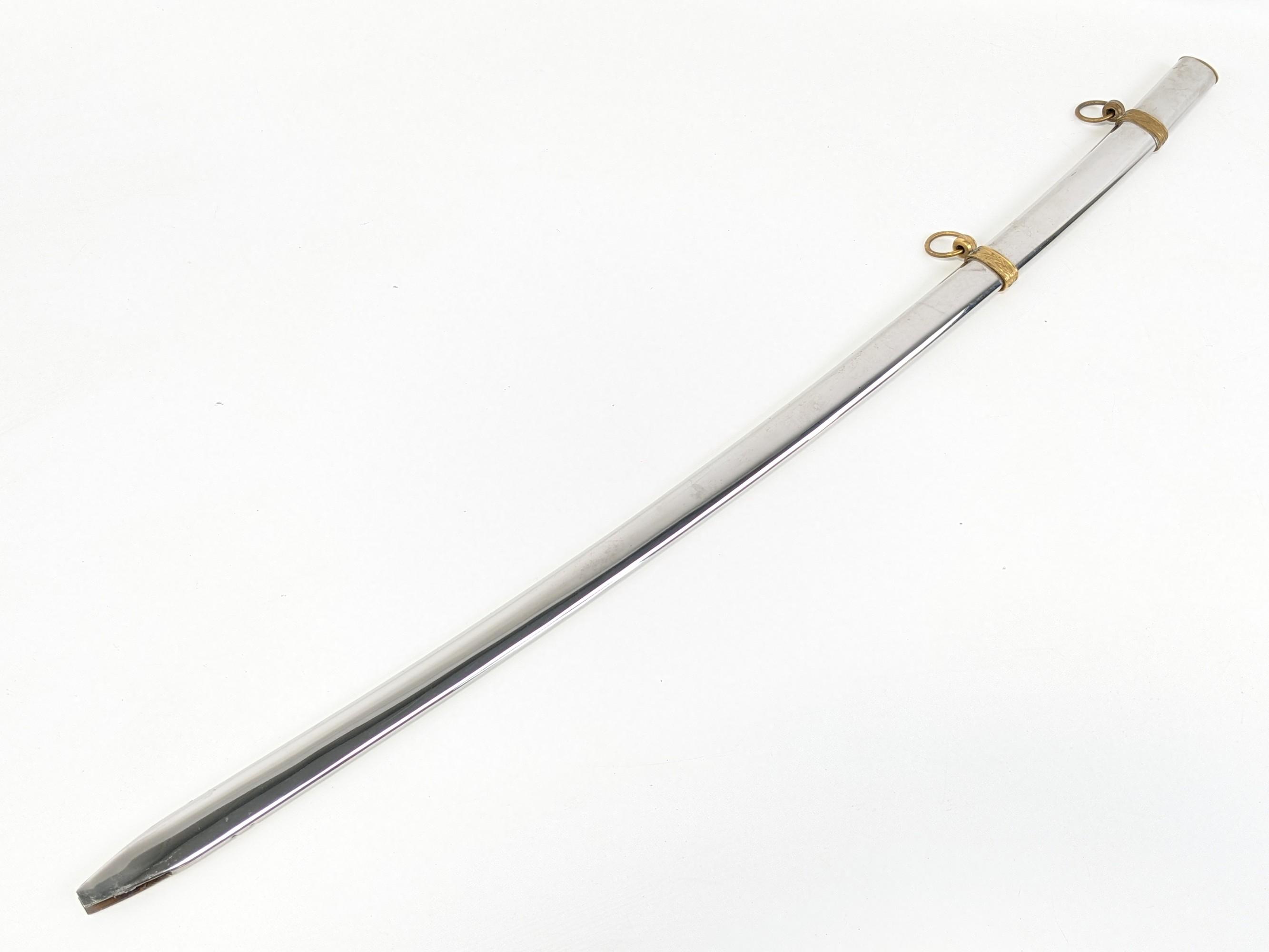 Named US Marine Corps Mameluke Style Officer Dress Sword w/ Scabbard & Case