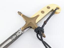 Named US Marine Corps Mameluke Style Officer Dress Sword w/ Scabbard & Case