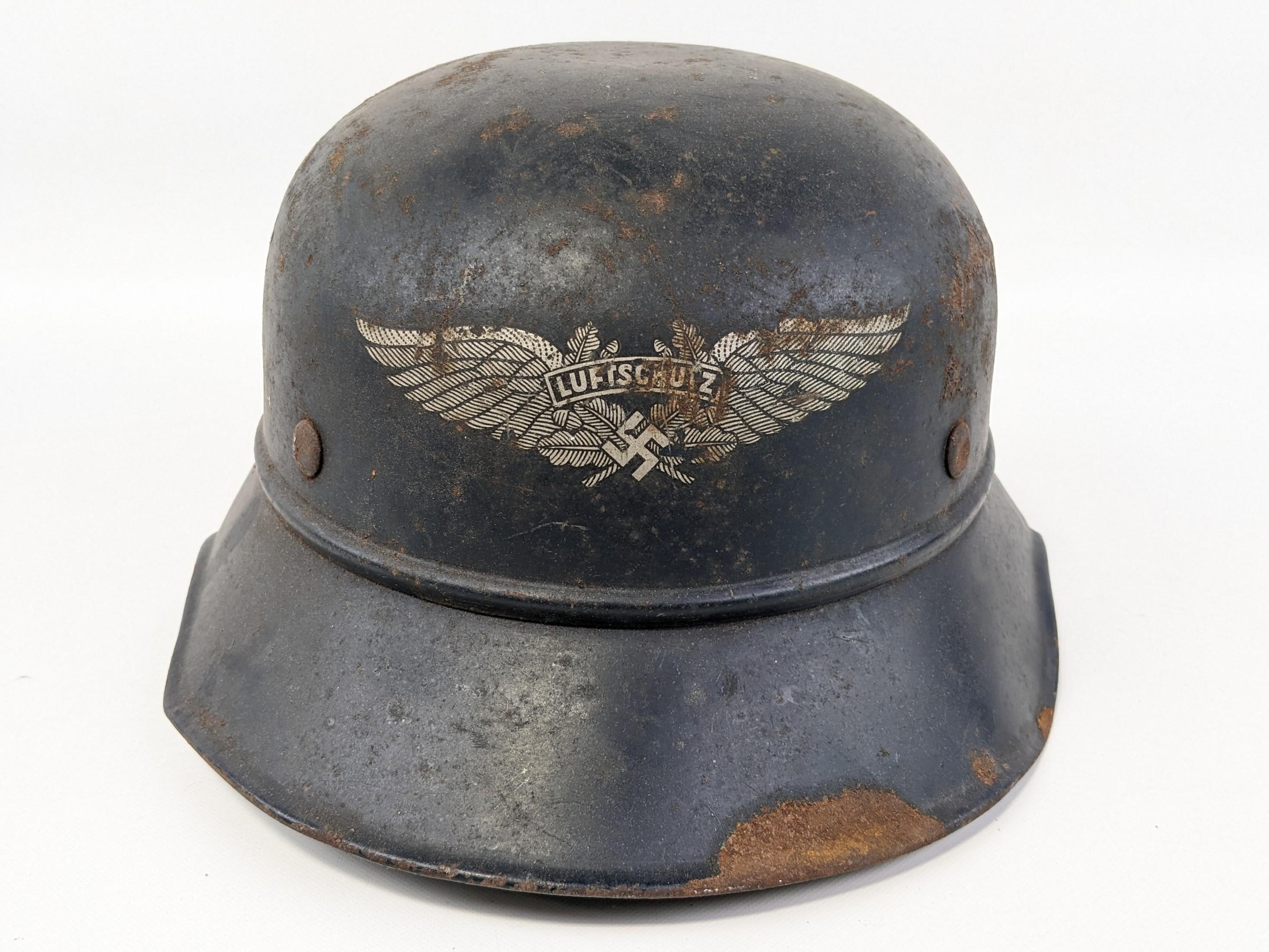 WWII German M38 Luftschutz Gladiator Helmet